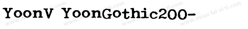 YoonV YoonGothic200字体转换